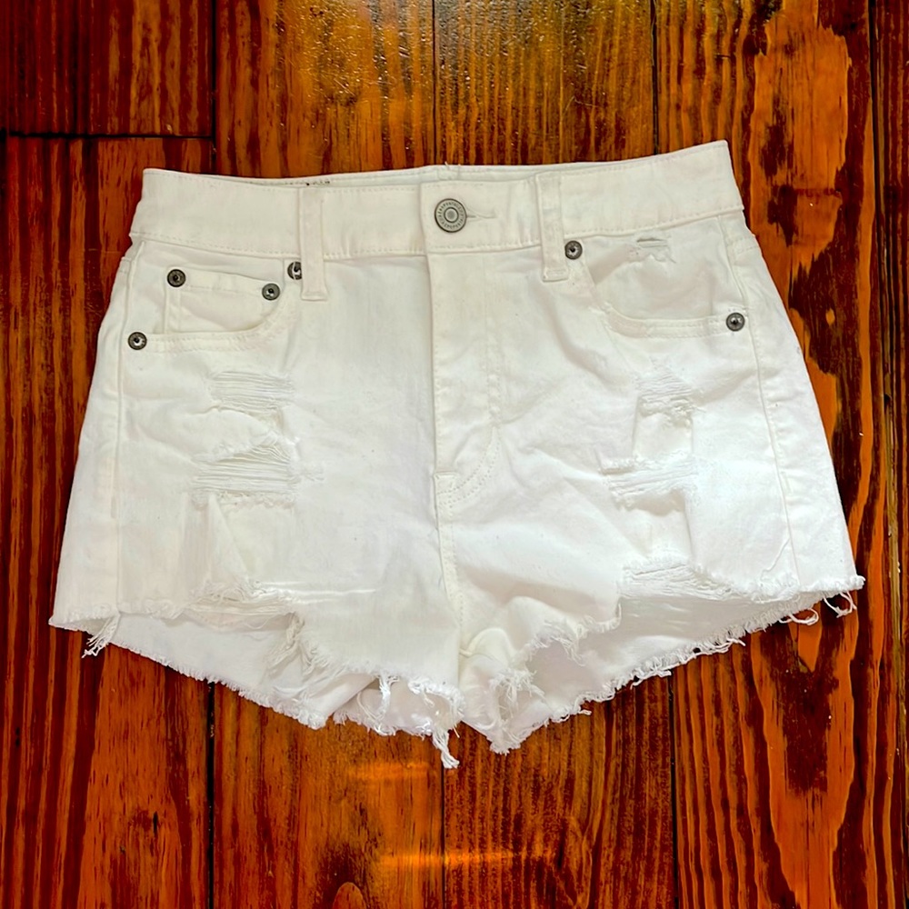 Aeropostale white jean shorts